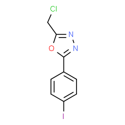 2-(Chloromethyl)-5-(4-iodophenyl)-1,3,4-oxadiazole structure