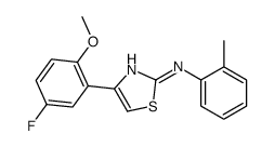 4-(5-fluoro-2-methoxyphenyl)-N-(2-methylphenyl)-1,3-thiazol-2-amine结构式