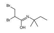 2,3-dibromo-N-(2-methylbutan-2-yl)propanamide结构式