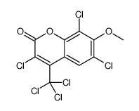 3,6,8-trichloro-7-methoxy-4-(trichloromethyl)chromen-2-one Structure