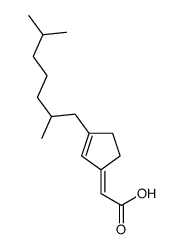 2-[3-(2,6-dimethylheptyl)cyclopent-2-en-1-ylidene]acetic acid结构式