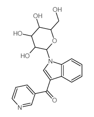 pyridin-3-yl-[1-[3,4,5-trihydroxy-6-(hydroxymethyl)oxan-2-yl]indol-3-yl]methanone结构式