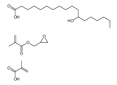 12-hydroxyoctadecanoic acid,2-methylprop-2-enoic acid,oxiran-2-ylmethyl 2-methylprop-2-enoate Structure