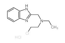 1H-Benzimidazole-2-methanamine,N-(2-chloroethyl)-N-ethyl-, hydrochloride (1:2) Structure