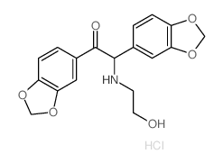1,2-dibenzo[1,3]dioxol-5-yl-2-(2-hydroxyethylamino)ethanone结构式