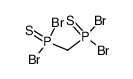 P,P'-methanediyl-bis-phosphonothioic acid tetrabromide结构式