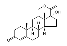 17α-hydroxy-20-methoxypregna-4,20-diene-3-one结构式