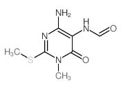 Formamide,N-[4-amino-1,6-dihydro-1-methyl-2-(methylthio)-6-oxo-5-pyrimidinyl]- Structure