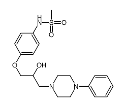 N-[4-[2-hydroxy-3-(4-phenylpiperazin-1-yl)propoxy]phenyl]methanesulfonamide结构式