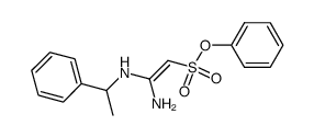 (+/-)-(E)-phenyl 2-amino-2-[1-(phenylethyl)amino]ethensulfonate Structure