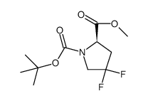 Methyl (R)-1-Boc-4,4-difluoropyrrolidine-2-carboxylate structure