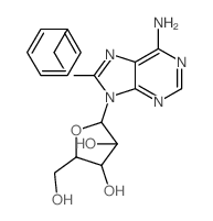 9H-Purine-6,8-diamine,9-b-D-arabinofuranosyl-N8-(phenylmethyl)-结构式