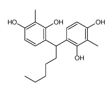 4-[1-(2,4-dihydroxy-3-methylphenyl)hexyl]-2-methylbenzene-1,3-diol结构式
