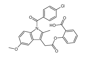 2-carboxyphenyl-1-(4-chlorobenzoyl)-5-methoxy-2-methylindole-3-acetate结构式