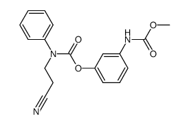 N-(2-cyanoethyl)-carbanilic acid (3-(methoxycarbonylamino)-phenyl)ester结构式