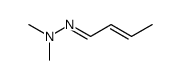 (E)-2-butenal N,N-dimethylhydrazone Structure