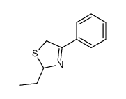 3-Thiazoline, 2-ethyl-4-phenyl- structure