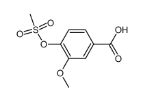 3-Methoxy-4-[(methylsulfonyl)oxy]benzoic acid Structure