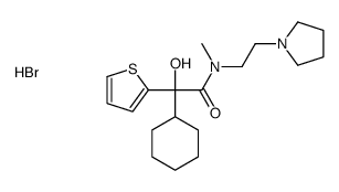 2-cyclohexyl-2-hydroxy-N-methyl-N-(2-pyrrolidin-1-ylethyl)-2-thiophen-2-ylacetamide,hydrobromide结构式