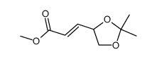 (+/-)-(4'E)-methyl 3-(2,2-dimethyl-1,3-dioxolan-4-yl)acrylate Structure