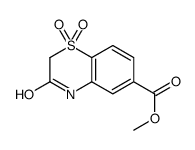 METHYL 3-OXO-3,4-DIHYDRO-2H-BENZO[B][1,4]THIAZINE-6-CARBOXYLATE 1,1-DIOXIDE结构式
