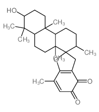 Spiro[benzofuran-2(3H),1'(2'H)-phenanthrene]-4,5-dione,3',4',4'a,4'b,5',6',7',8',8'a,9',10',10'a-dodecahydro-7'-hydroxy-2',4'b,7,8',8',10'a-hexamethyl-,(1'S,2'S,4'aR,4'bS,7'S,8'aR,10'aR)- Structure