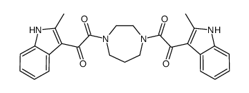1-(2-methyl-1H-indol-3-yl)-2-[4-[2-(2-methyl-1H-indol-3-yl)-2-oxoacetyl]-1,4-diazepan-1-yl]ethane-1,2-dione结构式