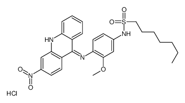 [4-(heptylsulfonylamino)-2-methoxyphenyl]-(3-nitroacridin-9-yl)azanium,chloride结构式