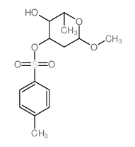 6-methoxy-2-methyl-4-(4-methylphenyl)sulfonyloxy-oxan-3-ol结构式