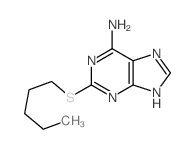 2-pentylsulfanyl-5H-purin-6-amine结构式