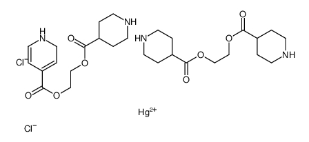 dichloromercury,2-(piperidine-4-carbonyloxy)ethyl 1,2-dihydropyridine-4-carboxylate,2-(piperidine-4-carbonyloxy)ethyl piperidine-4-carboxylate Structure