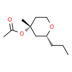 2H-Pyran-4-ol,tetrahydro-4-methyl-2-propyl-,acetate,(2R,4R)-(9CI)结构式
