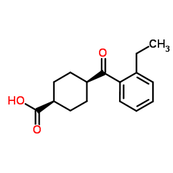 cis-4-(2-Ethylbenzoyl)cyclohexanecarboxylic acid Structure