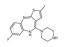 7-fluoro-2-methyl-4-piperazin-1-yl-5H-thieno[3,2-c][1,5]benzodiazepine结构式