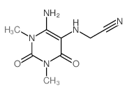 Acetonitrile,2-[(6-amino-1,2,3,4-tetrahydro-1,3-dimethyl-2,4-dioxo-5-pyrimidinyl)amino]- Structure