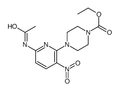 4-(6-Acetylamino-3-nitro-2-pyridyl)-1-piperazinecarboxylic acid ethyl ester Structure