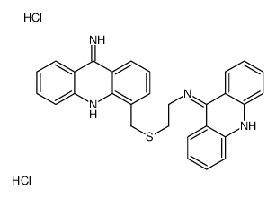 4-[2-(acridin-9-ylamino)ethylsulfanylmethyl]acridin-9-amine,dihydrochloride Structure
