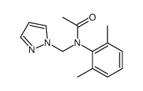 N-(2,6-dimethylphenyl)-N-(pyrazol-1-ylmethyl)acetamide结构式