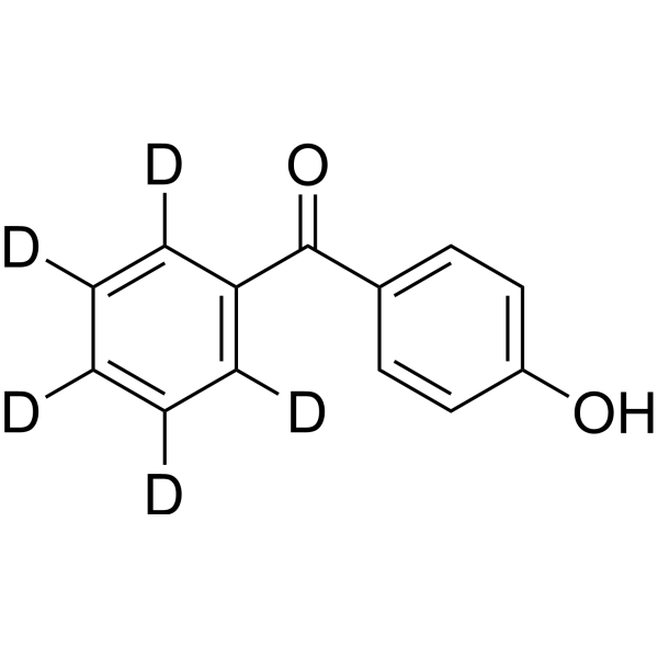 (4-Hydroxyphenyl)(phenyl)methanone-d5 Structure