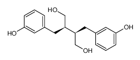 2,3-bis(3'-hydroxybenzyl)butane-1,4-diol structure