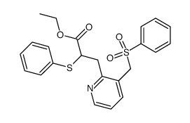 ethyl 3-(3-((phenylsulfonyl)methyl)pyridin-2-yl)-2-(phenylthio)propanoate Structure