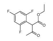 3-oxo-2-(2,4,6-trifluoro-phenyl)butanoic acid ethyl ester Structure