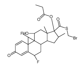 6,9-difluoro-11-hydroxy-16-methyl-3-oxo-17-(1-oxopropoxy)-, S-(bromomethyl)ester, (6α,11β,16α,17α)-结构式