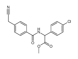methyl 2-(4-chlorophenyl)-2-(4-(cyanomethyl)benzamido)acetate结构式