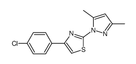 4-(4-chlorophenyl)-2-(3,5-dimethylpyrazol-1-yl)-1,3-thiazole结构式