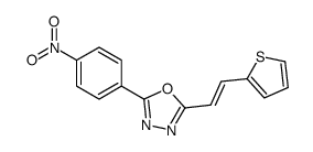2-(4-nitrophenyl)-5-(2-thiophen-2-ylethenyl)-1,3,4-oxadiazole结构式