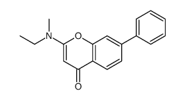 2-(Ethylmethylamino)-7-phenyl-4H-1-benzopyran-4-one结构式