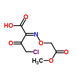 2-Methoxycarbonylmethoxyimino-4-chloro-3-oxobutyric acid structure