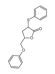 5-phenoxymethyl-3-phenylthiooxolan-2-one结构式
