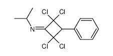 N-isopropyl-N-(2,2,4,4-tetrachloro-3-phenylcyclobutylidene)amine结构式